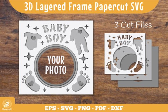 3D Layered Frame Baby Boy Papercut SVG: A Creative Tool for Custom Projects