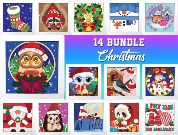 Bundle Christmas 3D Shadow Box