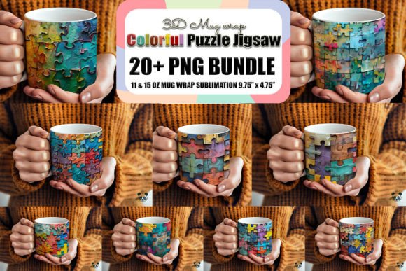 Colorful Puzzle 3D Mug Wrap Bundle: A Creative Guide