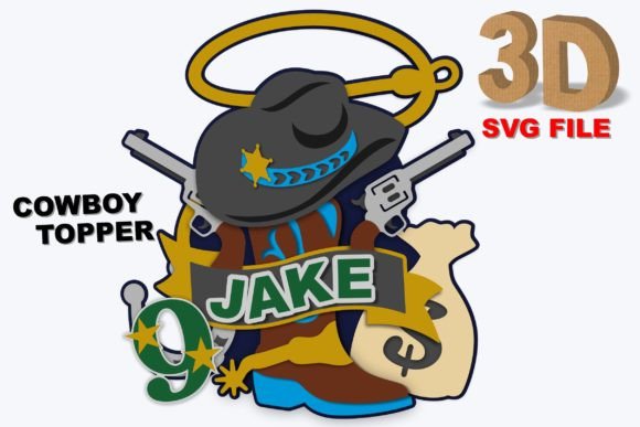 Cowboy Topper 3D SVG Numbers Included: A Versatile Tool for Creative Projects