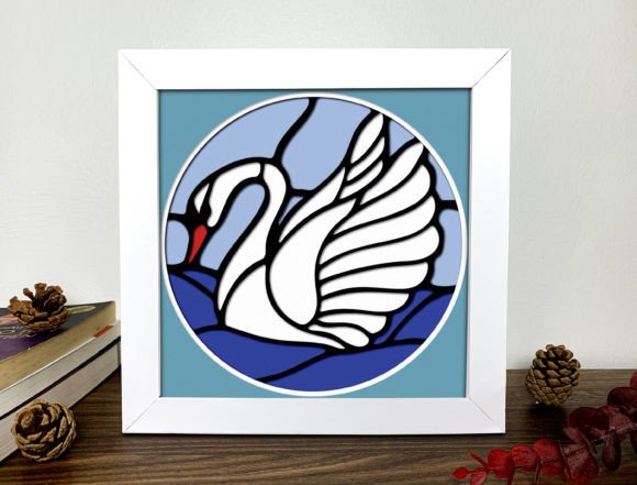 Elevating Digital Craftsmanship: The Strategic Value of the Swan Stained Glass 3D Shadow Box