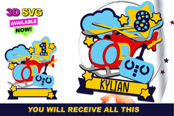 Helicopter Toy Cake Topper 3D SVG: A Creative Guide