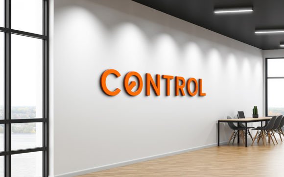 Orange 3d Logo Mockup on White Wall: A Powerful Tool for Designers