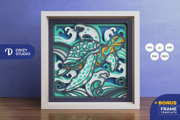 Sea Turtle with Ocean Waves 3D: A Creative and Technological Marvel for Modern Artisans