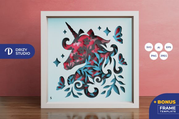 Unicorn with Flowers and Butterfly 3D: A Creative and Decorative Paper-Cutting Project