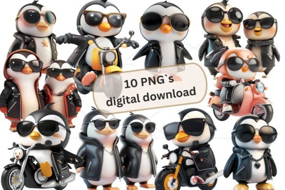 Unlocking Creativity with Funny Penguin 3d Clipart, PNG 4S-14
